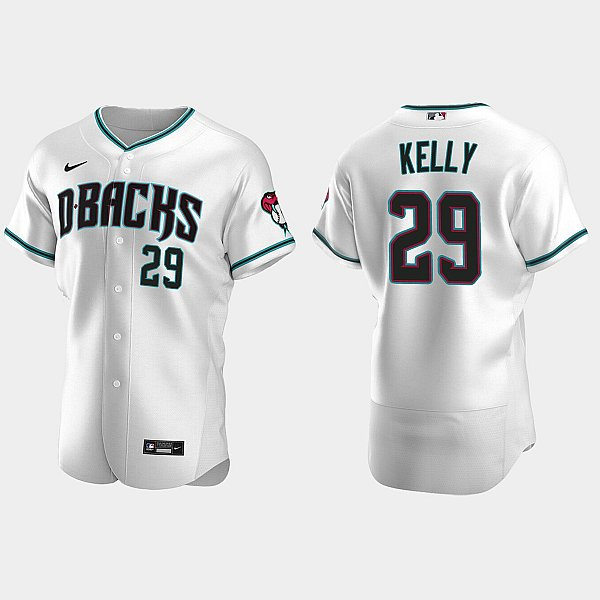 Mens Youth Arizona Diamondbacks #29 Merrill Kelly Nike White Teal Alternate Flex Base Jersey
