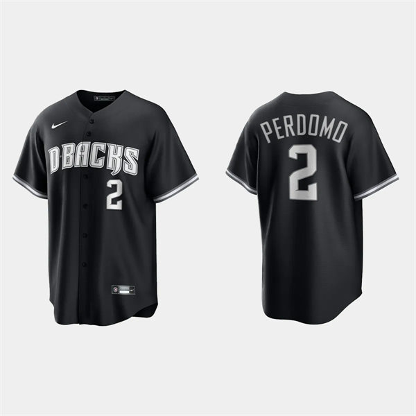 Mens Youth Arizona Diamondbacks #2 Geraldo Perdomo Nike 2022 Black White Collection Jersey