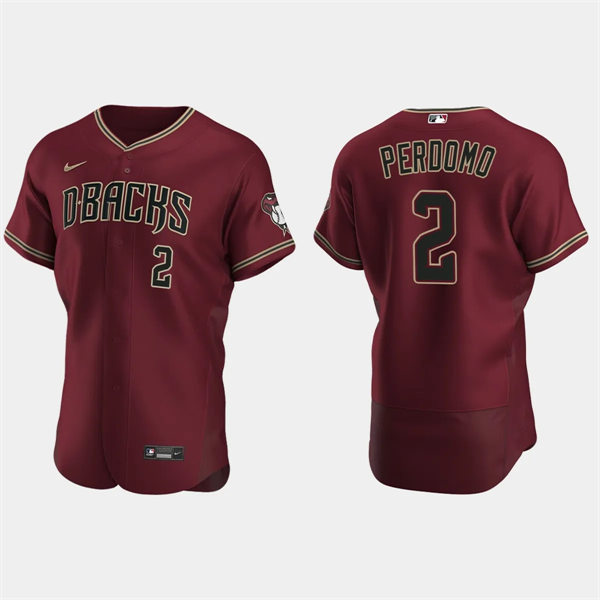 Mens Youth Arizona Diamondbacks #2 Geraldo Perdomo  Nike Crimson Alternate FlexBase Jersey
