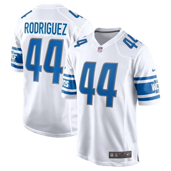 Mens Detroit Lions #44 Malcolm Rodriguez Nike White Vapor Untouchable Limited Jersey