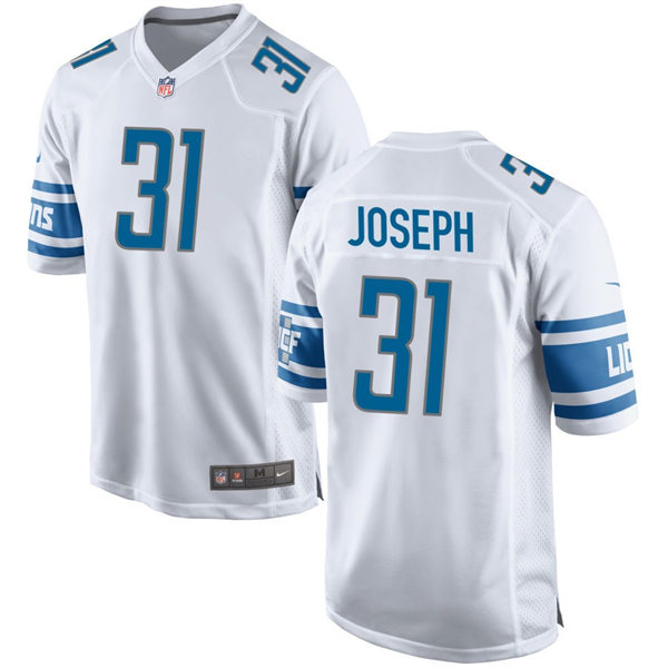 Mens Detroit Lions #31 Kerby Joseph Nike White Vapor Untouchable Limited Jersey