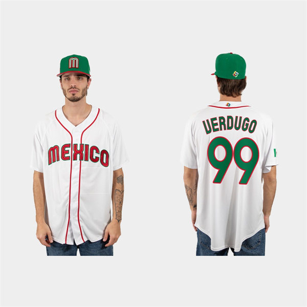 Mens Youth Mexico #99 Alex Verdugo  2023 World Baseball Classic Jersey - White Red