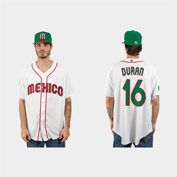 Mens Youth Mexico #16 Jarren Duran 2023 World Baseball Classic Jersey - White Red