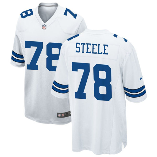 Mens Dallas Cowboys #78 Terence Steele Nike White Vapor Untouchable Limited Player Jersey