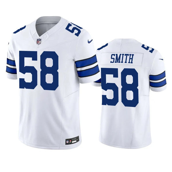 Mens Dallas Cowboys #58 Mazi Smith Nike White Vapor Untouchable Limited Player Jersey