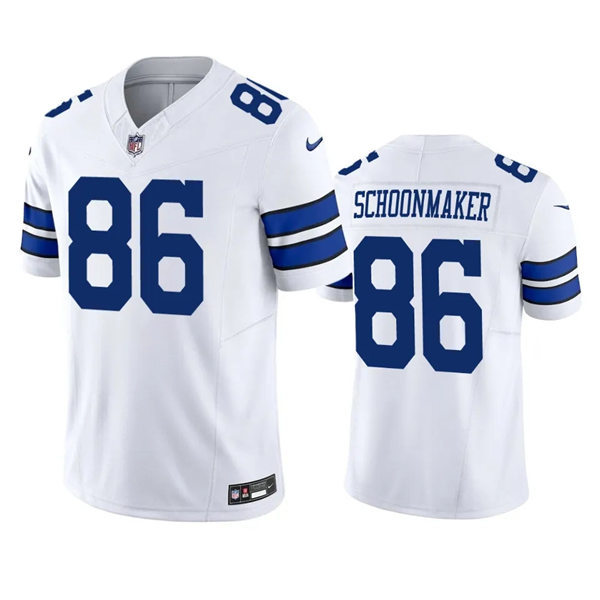 Mens Dallas Cowboys #86 Luke Schoonmaker Nike White Vapor Untouchable Limited Player Jersey