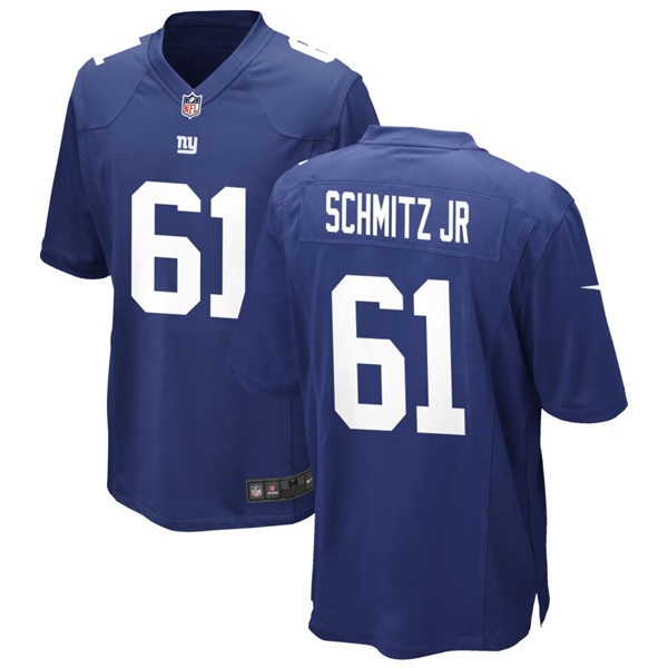 Men's New York Giants #61 John Michael Schmitz Nike Royal Team Color Vapor Untouchable Limited Jersey