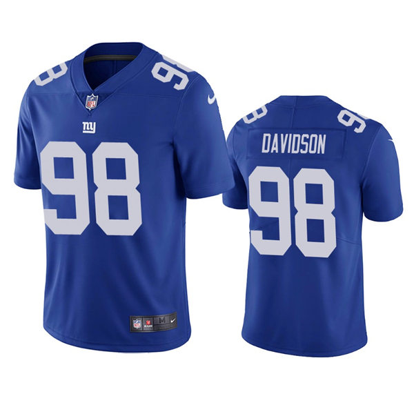 Men's New York Giants #98 D.J. Davidson Nike Royal Team Color Vapor Untouchable Limited Jersey