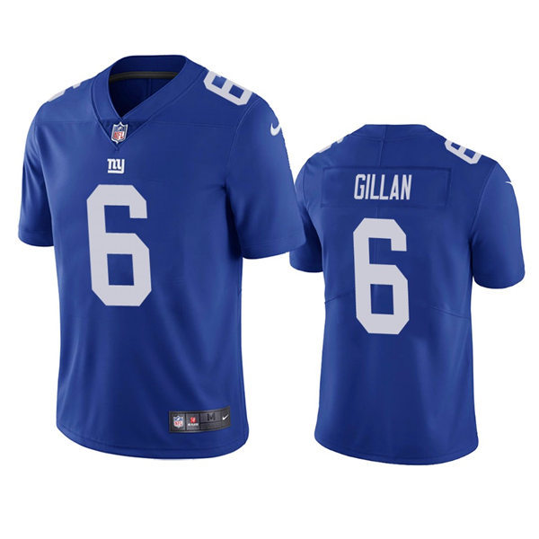 Men's New York Giants #6 Jamie Gillan Nike Royal Team Color Vapor Untouchable Limited Jersey