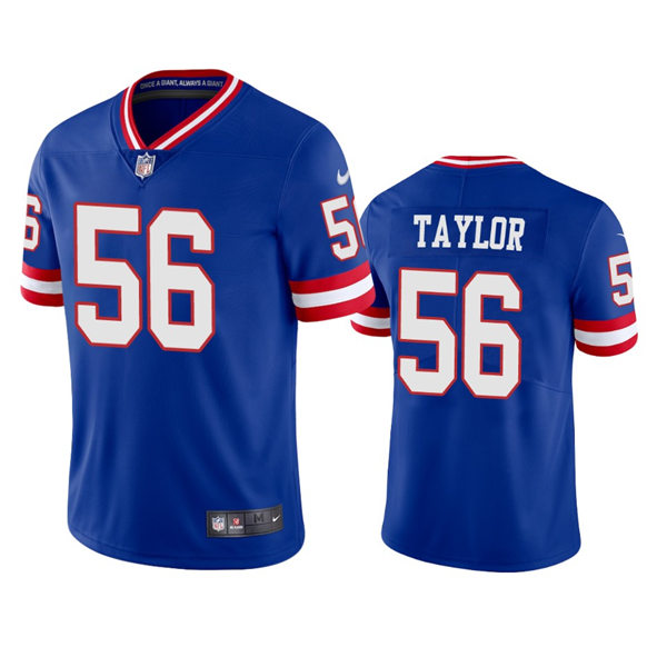 Men's New York Giants #56 Lawrence Taylor Royal Classic Vapor Limited Jersey