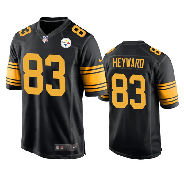 Men's Pittsburgh Steelers #83 Connor Heyward Nike Black Alternate 2 Vapor F.U.S.E. Limited Jersey