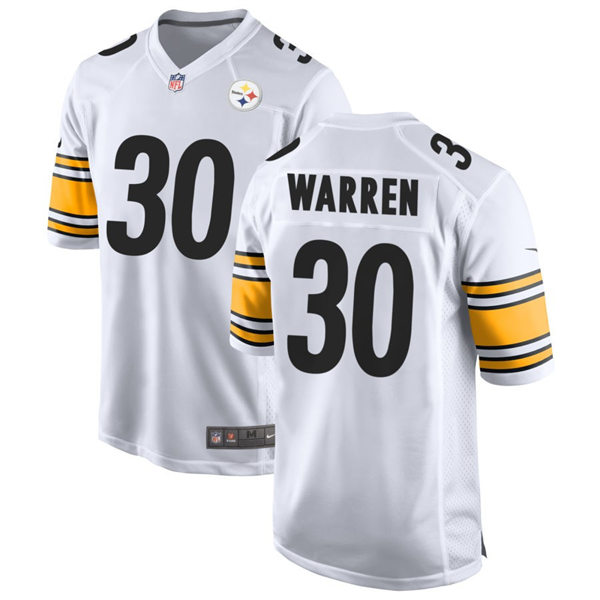 Men's Pittsburgh Steelers #30 Jaylen Warren  Nike White Vapor Limited Player Jersey