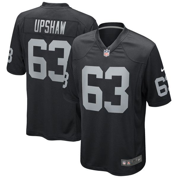 Mens Las Vegas Raiders Retired Player #63 Gene Upshaw Nike Black Vapor Untouchable Limited Jersey