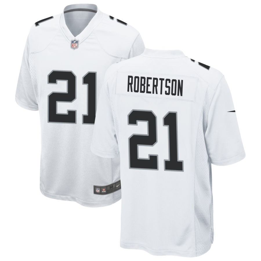 Men's Las Vegas Raiders #21 Amik Robertson Nike White Vapor Untouchable Limited Player Jersey