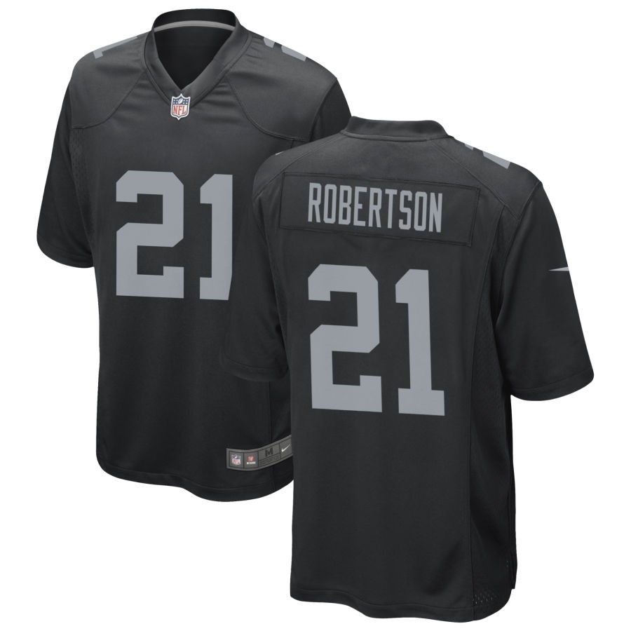 Men's Las Vegas Raiders #21 Amik Robertson Nike Black Vapor Untouchable Limited Player Jersey