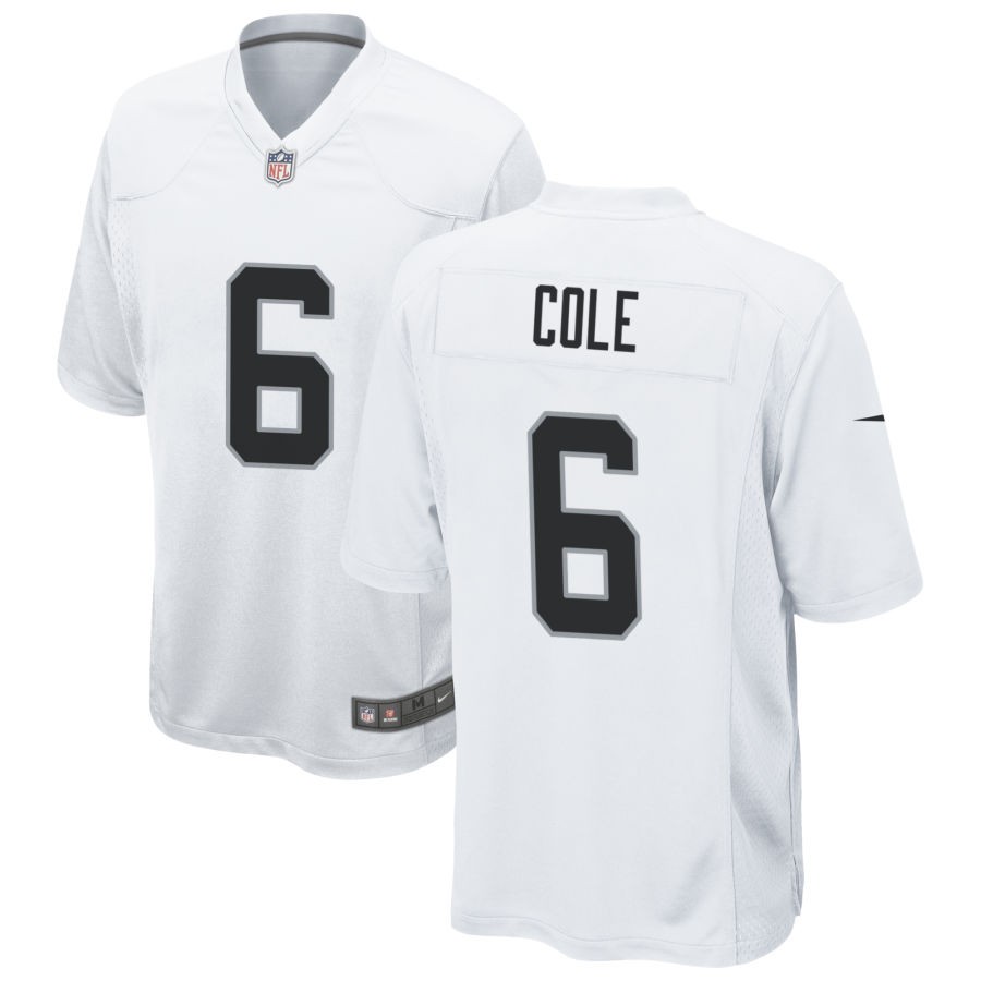 Men's Las Vegas Raiders #6 A. J. Cole III Nike White Vapor Untouchable Limited Player Jersey