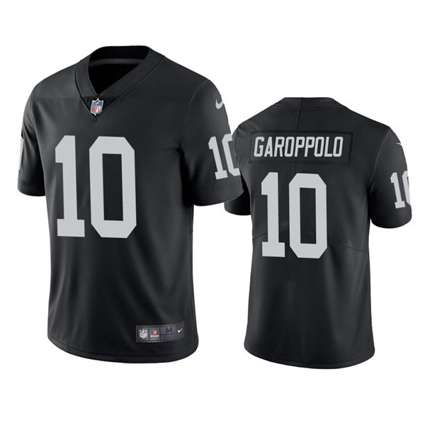 Men's Las Vegas Raiders #10 Jimmy Garoppolo Nike Black Vapor Untouchable Limited Player Jersey