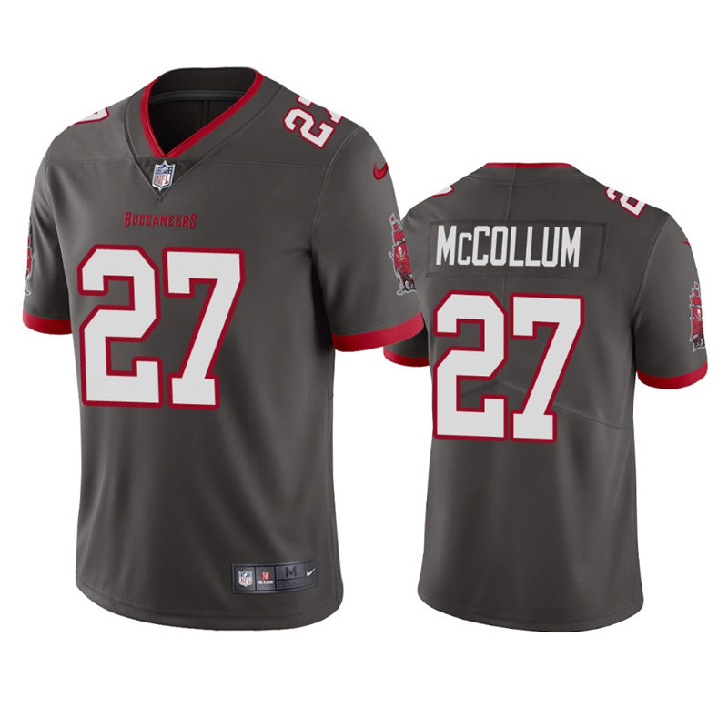 Mens Tampa Bay Buccaneers #27 Zyon McCollum Nike Pewter Alternate Vapor Limited Player Jersey