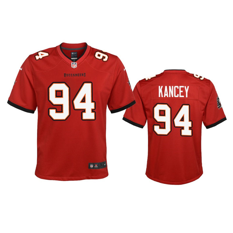 Youth Tampa Bay Buccaneers #94 Calijah Kancey Nike Home Red Limited Player Jersey