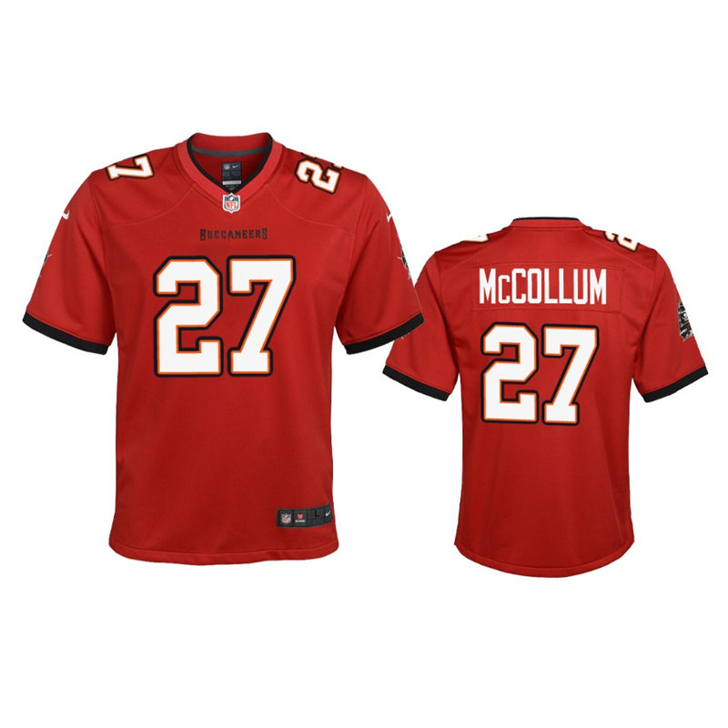 Youth Tampa Bay Buccaneers #27 Zyon McCollum Nike Home Red Limited Player Jersey