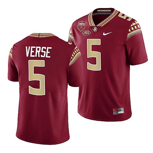 Men's Florida State Seminoles #5 Jared Verse Nike 2022 Garnet College Football Game Jersey