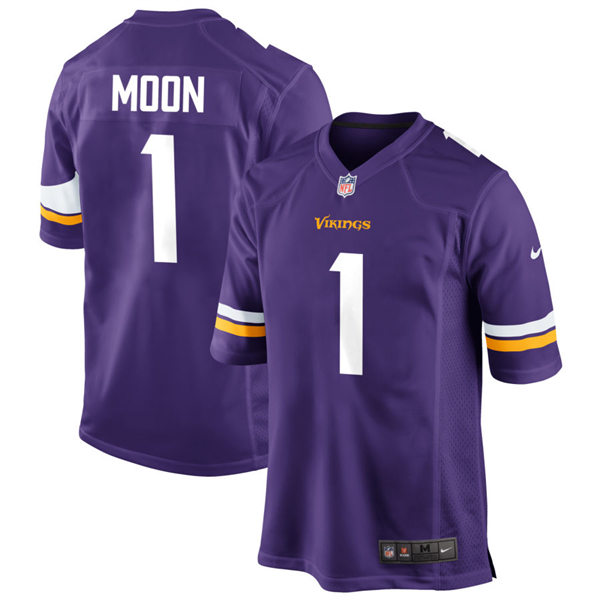 Men's Minnesota Vikings Retired Player #1 Warren Moon Nike Purple Vapor Untouchable Limited Jersey