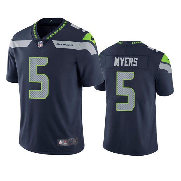 Men's Seattle Seahawks #5 Jason Myers Nike Navy Team Color Vapor Limited Jersey