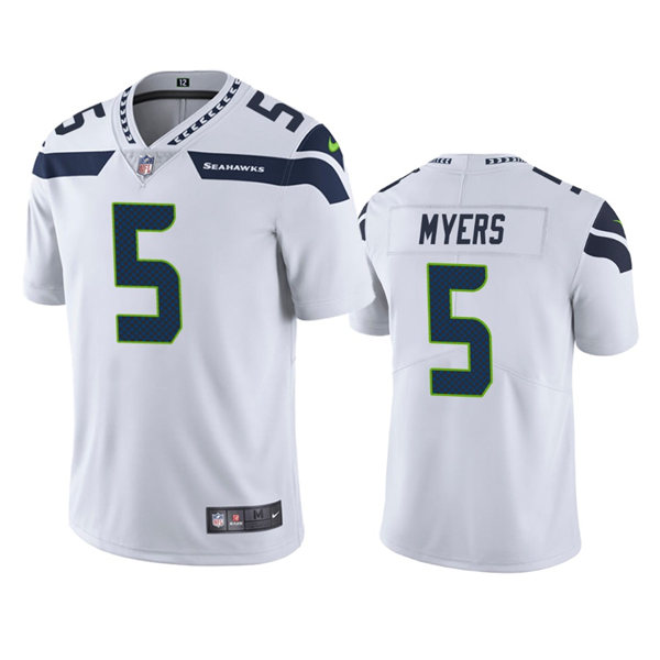 Men's Seattle Seahawks #5 Jason Myers Nike White Vapor Limited Jersey