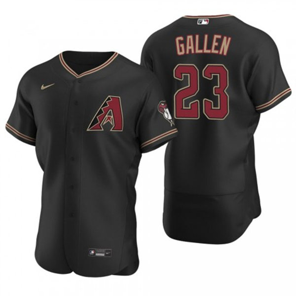 Mens Arizona Diamondbacks #23 Zac Gallen Nike Black Alternate Flex Base Jersey