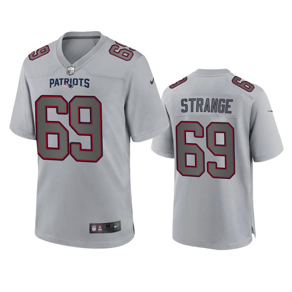 Mens New England Patriots #69 Cole Strange Nike Gray Atmosphere Fashion Game Jersey