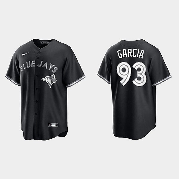 Mens Toronto Blue Jays #93 Yimi Garcia  Nike Black White Collection Jersey