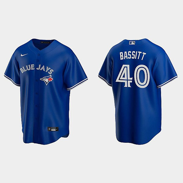 Mens Toronto Blue Jays #40 Chris Bassitt Nike Royal Alternate Coolbase Jersey