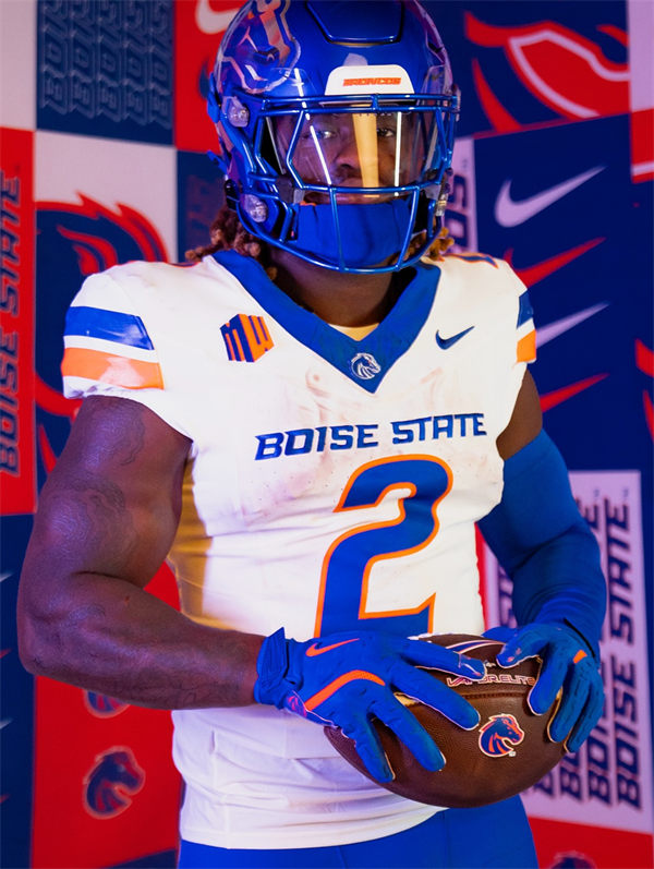 Mens Boise State Broncos #2 Ashton Jeanty Nike 2024 White College Football Game Jersey