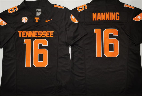 Mens Tennessee Volunteers #16 Peyton Manning 2024 SMOKEY GREY Football Game Jersey