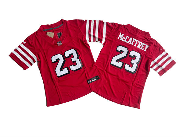 Womens San Francisco 49ers #23 Christian McCaffrey Scarlet Alternate F.U.S.E. Limited Jersey