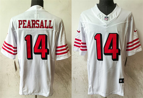 Mens San Francisco 49ers #14 Ricky Pearsall White Alternate F.U.S.E. Vapor Limited Jersey