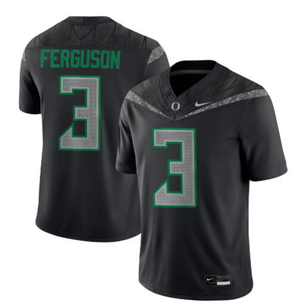 Mens Oregon Ducks #3 Terrance Ferguson F.U.S.E. Limmited 2024 Black GENERATION O FLY ERA Football Game Jersey