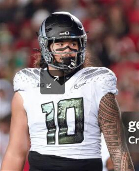 Mens Oregon Ducks #10 Matayo Uiagalelei 2024 BIG Ten Alternate Game Football Jersey White