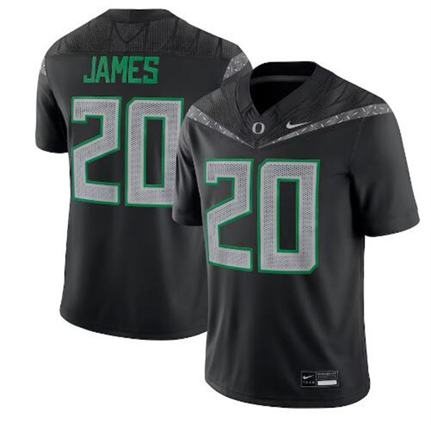 Mens Oregon Ducks #20 Jordan James F.U.S.E. Limmited 2024 Black GENERATION O FLY ERA Football Game Jersey