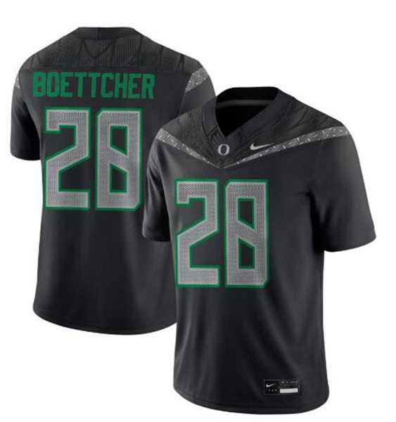 Mens Oregon Ducks #28 Bryce Boettcher F.U.S.E. Limmited 2024 Black GENERATION O FLY ERA Football Game Jersey