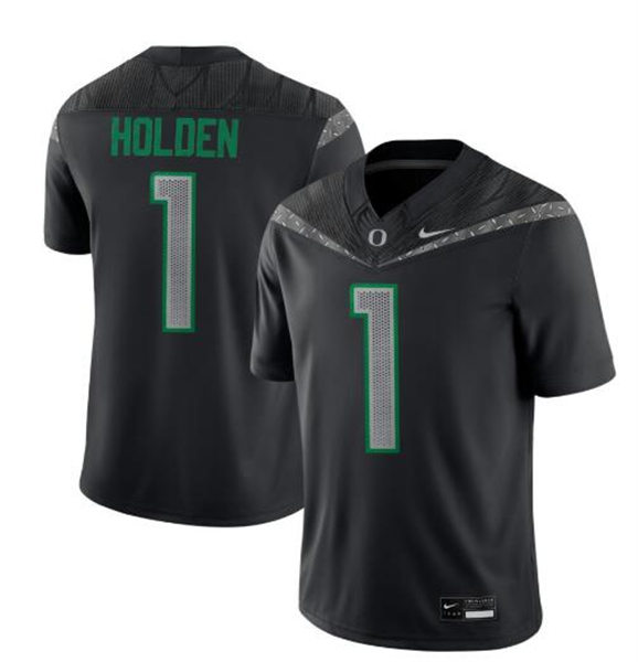 Mens Oregon Ducks #1 Traeshon Holden F.U.S.E. Limmited 2024 Black GENERATION O FLY ERA Football Game Jersey