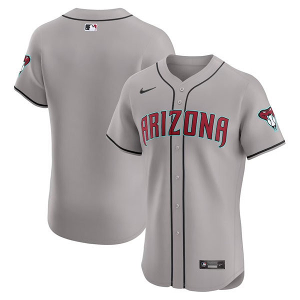 Mens Youth Arizona Diamondbacks Blank  Nike 2024 Gray Road Vapor Premier Elite Jersey