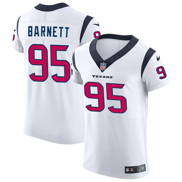 Men's Houston Texans #95 Derek Barnett Nike White Vapor Limited Player Jersey