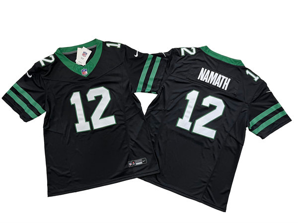 Men's New York Jets #12 Joe Namath Nike Black Alternate Legacy Game Jersey