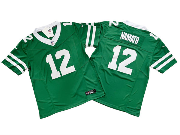 Men's New York Jets #12 Joe Namath Nike Legacy Green Vapor F.U.S.E. Limited Jersey