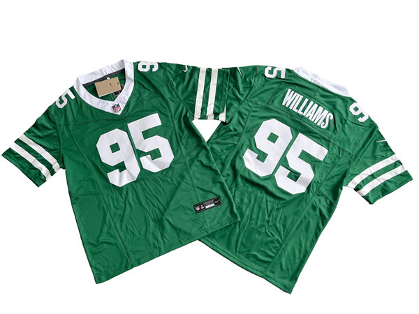 Men's New York Jets #95 Quinnen Williams Gardner Nike Legacy Green Vapor F.U.S.E.