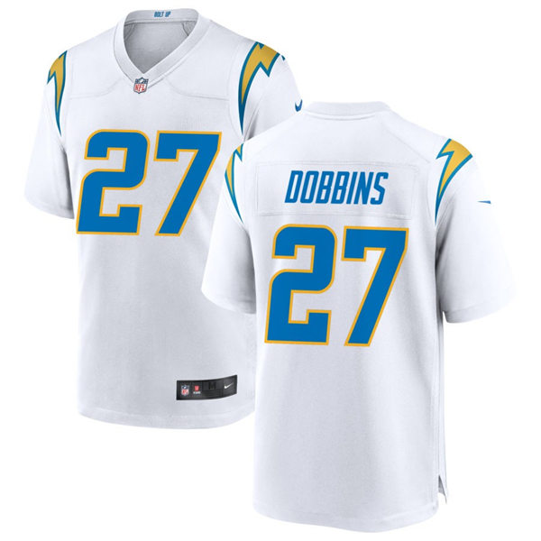 Men's Los Angeles Chargers #27 J.K. Dobbins Nike White Vapor Limited Player Jersey