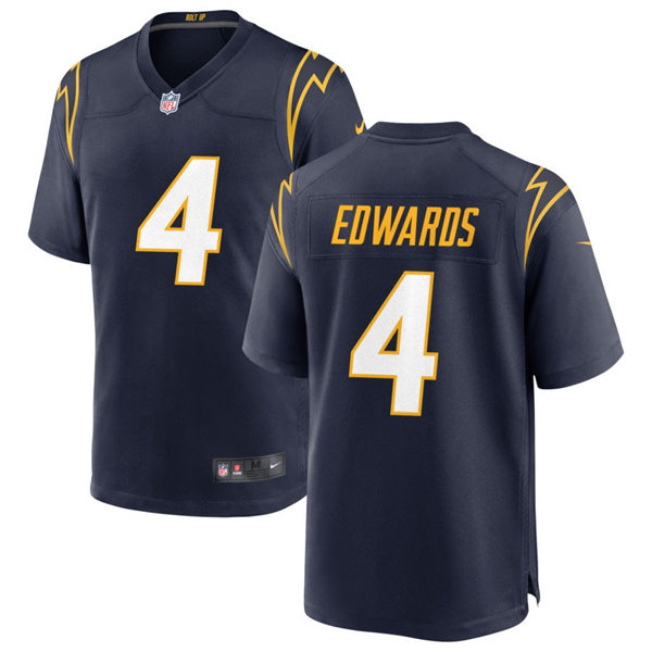 Men's Los Angeles Chargers #4 Gus Edwards Nike Navy Alternate Vapor Limited Player Jersey