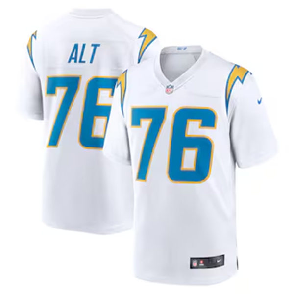 Men's Los Angeles Chargers #76 Joe Alt Nike White Vapor Limited Player Jersey