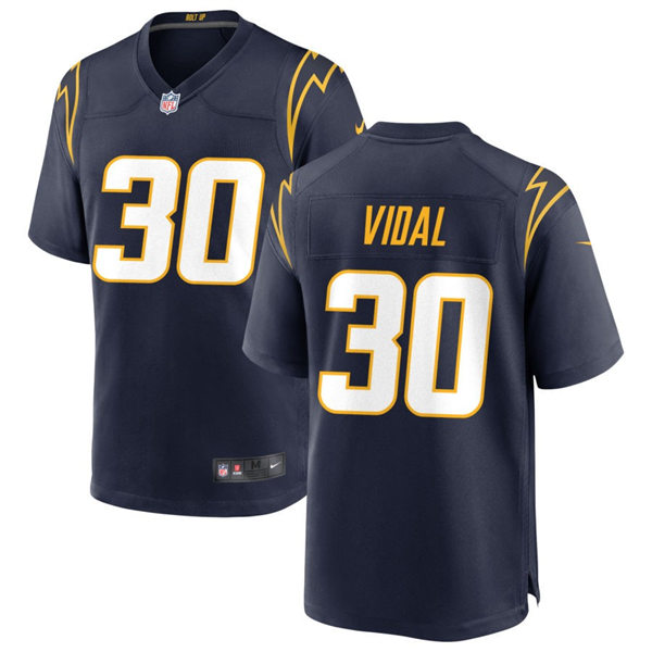 Men's Los Angeles Chargers #30 Kimani Vidal Nike Navy Alternate Vapor Limited Player Jersey